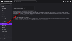 Where to find the Clip Confirm add-on settings in the FrankerFaceZ settings window